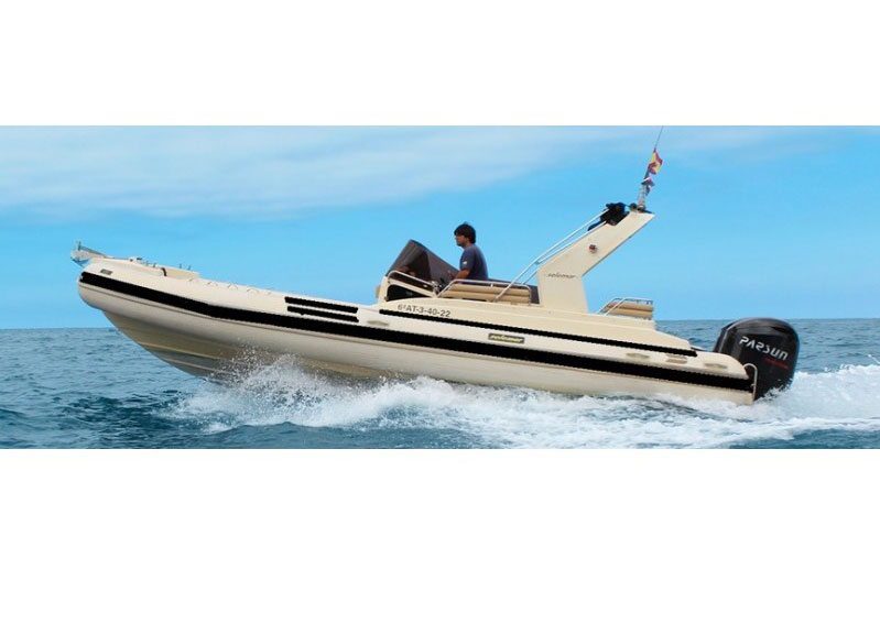 EMBARCACION SEMIRIGIDA 8 MTS DOBLE MOTOR 115HP